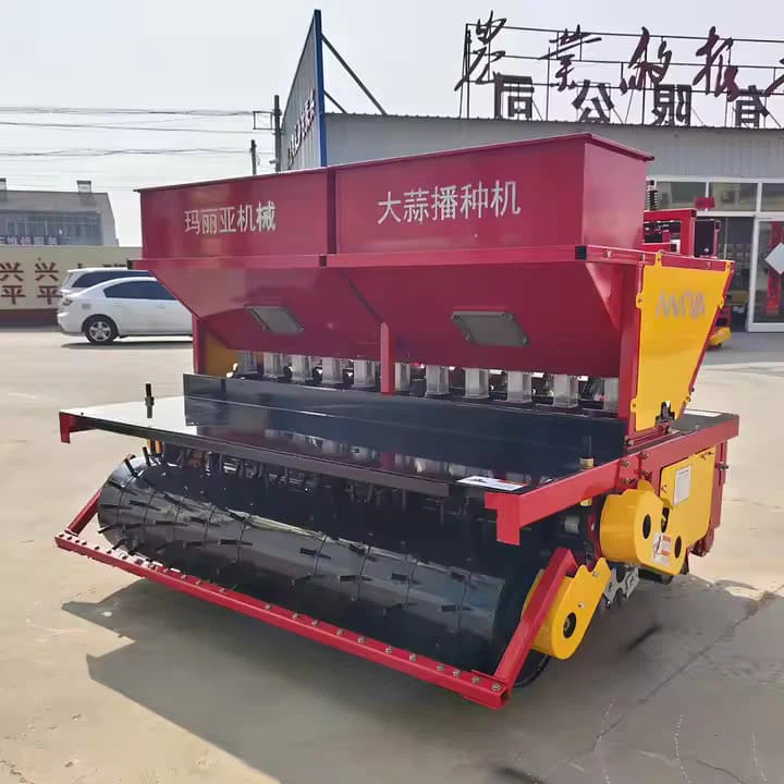 Най -добрата цена чесън сеитба на машина Регулируемо разстояние от разстояние 20 см Дълбочина Устройство Мокра почва Мулти функционален чесън семена плантатор